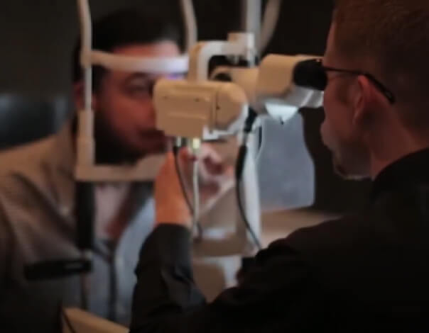 Man getting an eye exam