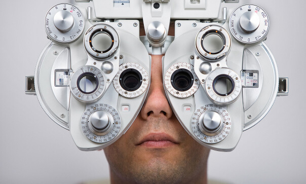 Man undergoing eye exam