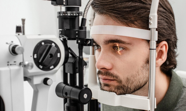 Man getting an eye exam